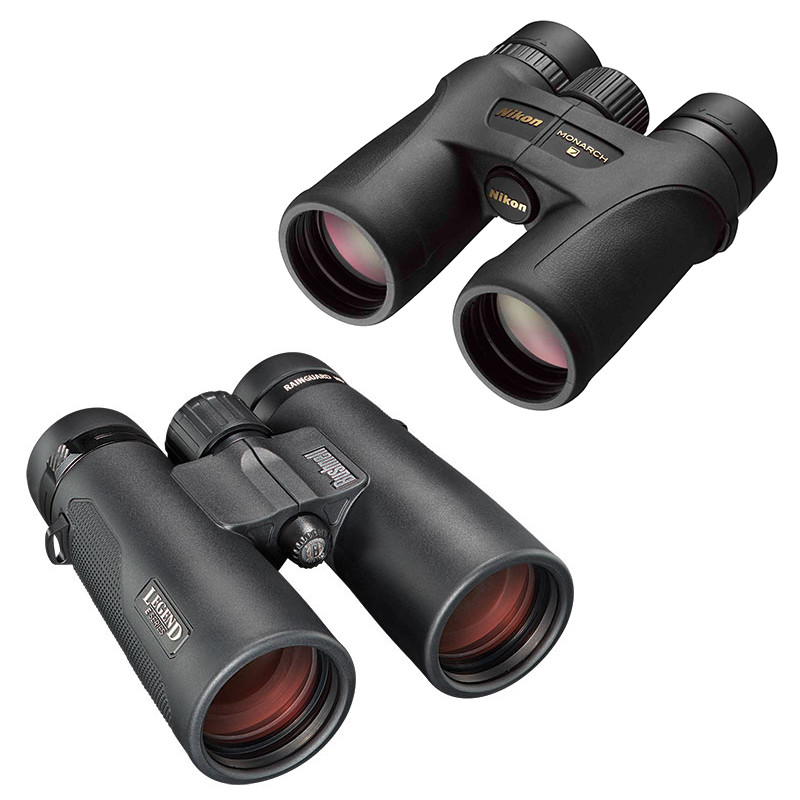 Nikon Monarch 7 and Bushnell Legend binoculars